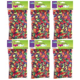 Creativity Street® Pom Pons, Color Splash, 1", 100 Per Pack, 6 Packs