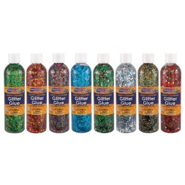 Creativity Street® Glitter Glue, Assorted Confetti, 8 fl. oz., 8 Bottles