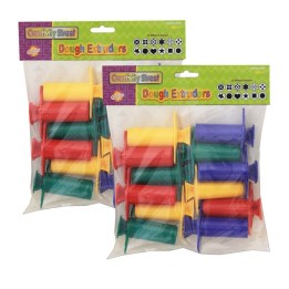 Creativity Street® Dough Extruders, 12 Assorted Patterns, Approx. 3", 12 Pieces Per Pack, 2 Packs