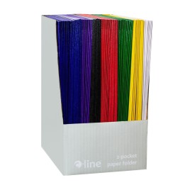 C-Line® Paper Portfolio Without Prongs, Assorted, Pack of 100