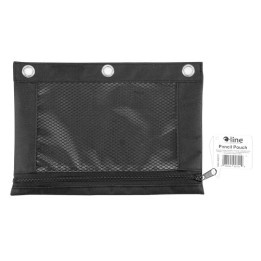 C-Line® Pencil Pouch for 3-Ring Binders, 7" x 10", Black