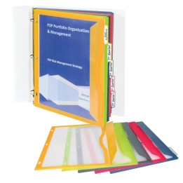 C-Line® Binder Pockets with Write-On Tabs, Set of 5