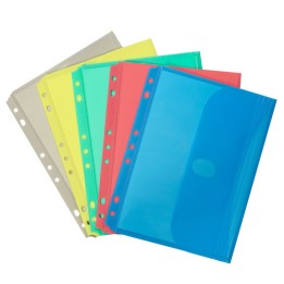 C-Line® Mini Size Binder Pocket, Side Loading, Assorted, 1 Each
