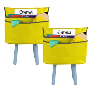C-Line® Small Chair Cubbie™, 12", Sunny Yellow, Pack of 2