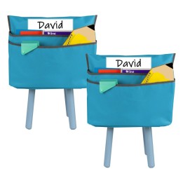 C-Line® Medium Chair Cubbie™, 15", Seaside Blue, Pack of 2
