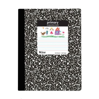 C-Line® Composition Notebook, Primary Ruled, Black Marble