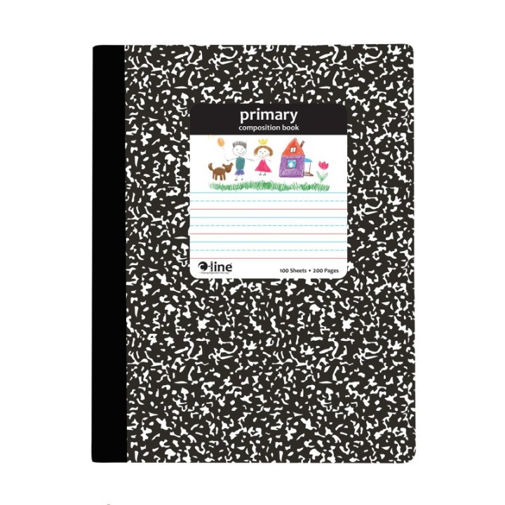 C-Line® Composition Notebook, Primary Ruled, Black Marble