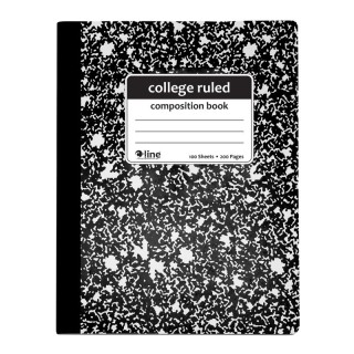 C-Line® Composition Notebook, 100 Page, College Ruled, Black Marble