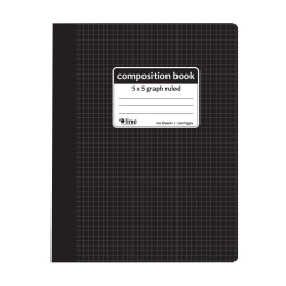 C-Line® Composition Notebook, 5 x 5 Graph Ruled, Black