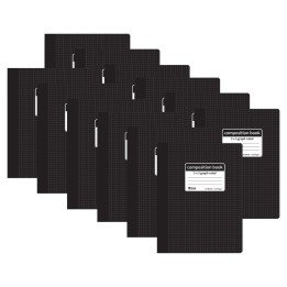 C-Line® Composition Notebook, 5 x 5 Graph Ruled, Black, Pack of 12
