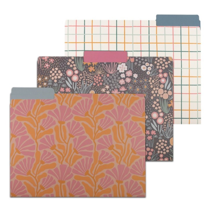 C-Line® Signature Series™ File Folders, Assorted Designs, Pack of 6