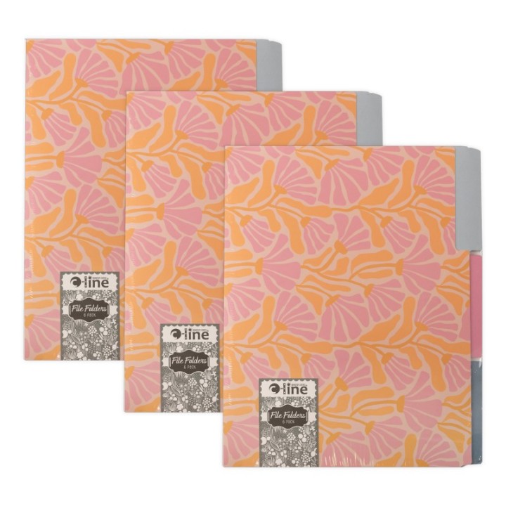 C-Line® Signature Series™ File Folders, Assorted Designs, 6 Per Pack, 3 Packs