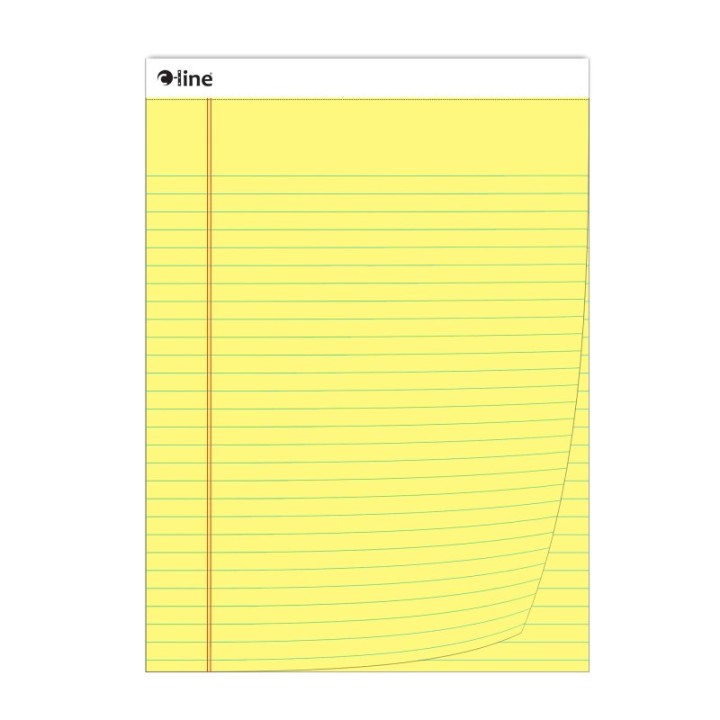 C-Line® Legal Pad, Wide Ruled, Yellow, 50 Sheets