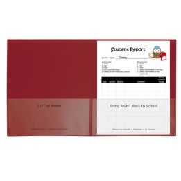 C-Line® Classroom Connector™ School-To-Home Folder, Red, Box of 25