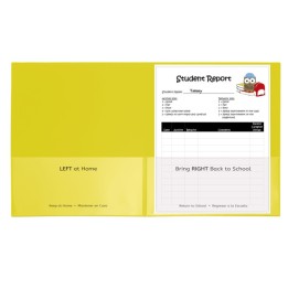 C-Line® Classroom Connector™ School-To-Home Folders, Yellow, Box of 25