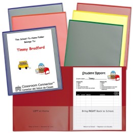 C-Line® Classroom Connector School-To-Home Folder, Assorted Colors, Pack of 6