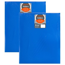 C-Line® Two-Pocket Heavyweight Poly Portfolio Folder, Primary Colors, 10 Per Pack, 2 Packs