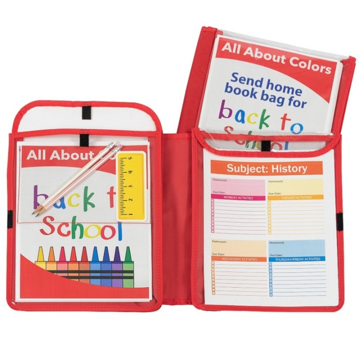 C-Line® Homework Connector Folder, Red