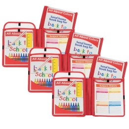 C-Line® Homework Connector Folder, Red, Pack of 3