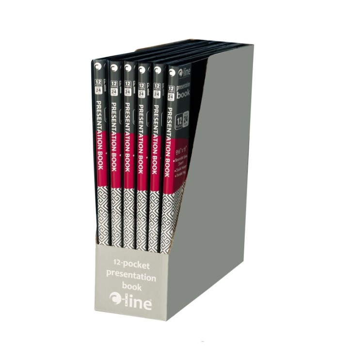 C-Line® Bound Sheet Protector Presentation Book, 12-Pocket, Pack of 6