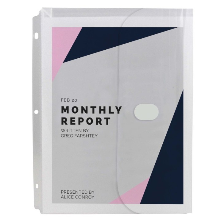 C-Line® Super Heavyweight Poly Binder Pockets, Clear, Side Loading, 11" x 8.5", Pack of 10