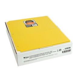 C-Line® Two-Pocket Heavyweight Poly Portfolio Folder with Three-Hole Punch, Yellow, Pack of 25