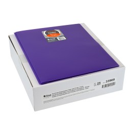 C-Line® Two-Pocket Heavyweight Poly Portfolio Folder with Prongs, Purple, Pack of 25