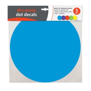 C-Line® Dry Erase Dot Decals, Assorted, 11", Pack of 5