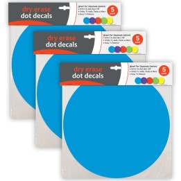 C-Line® Dry Erase Dot Decals, Assorted, 11", 5 Per Pack, 3 Packs