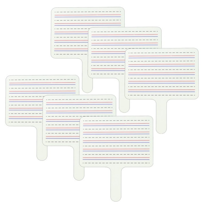 C-Line® Two-Sided Dry Erase Answer Paddle, Pack of 6