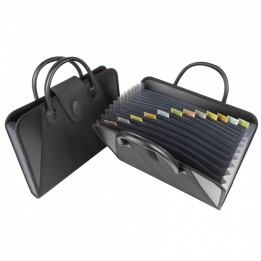 C-Line® Expanding File with Handles, Black