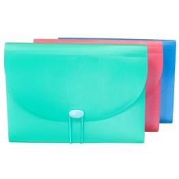 C-Line® 7-Pocket Expanding File, Assorted Tropic Tones, Pack of 3