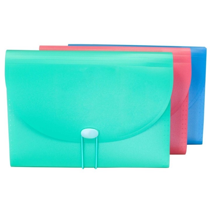 C-Line® 7-Pocket Expanding File, Assorted Tropic Tones, Pack of 3