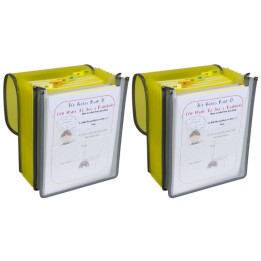 C-Line® 7-Pocket Vertical Backpack File, Letter Size, Assorted, Pack of 2