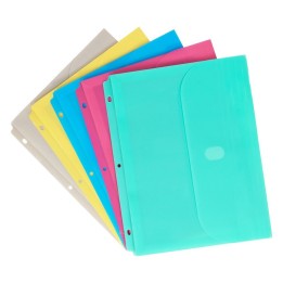 C-Line® Binder Pocket, Side Loading, Assorted, 1 Pocket
