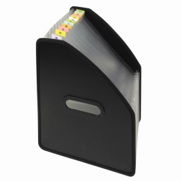 C-Line® 13-Pocket Vertical Expanding File, Black