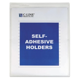 C-Line® Self-Adhesive Shop Ticket Holders, 9 x 12, Box of 50