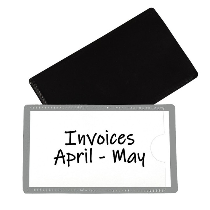 C-Line® Slap 'N Go Magnetic Holders, Side Load, 4-1/4 x 2-1/2, Gray, Pack of 10