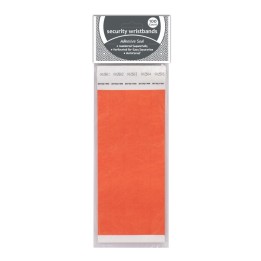 C-Line® DuPont Tyvek Security Wristband, Orange, 3/4" Width, 10" Length, Pack of 100