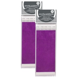 C-Line® DuPont™ Tyvek® Security Wristbands, Purple, 100 Per Pack, 2 Packs