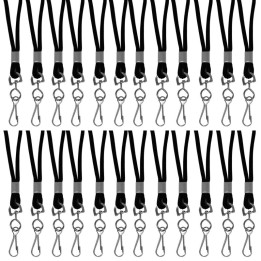 C-Line® Standard Lanyard, Black, Swivel Hook, Pack of 24