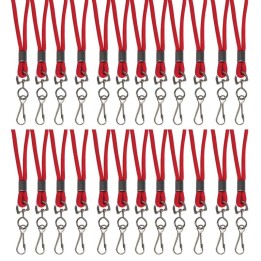 C-Line® Standard Lanyard, Red, Swivel Hook, Pack of 24