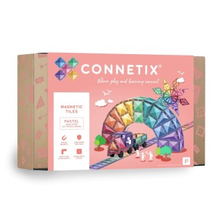 Connetix Magnetic Tiles Pastel Mega Pack, 202 Pieces