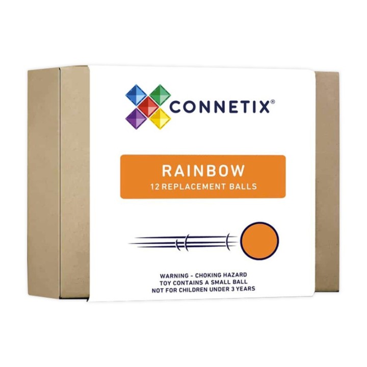 Connetix Magnetic Tiles Rainbow Ball Pack, 12 Pieces