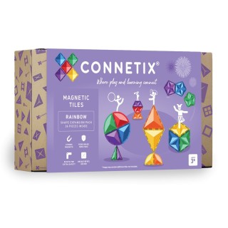 Connetix Magnetic Tiles Rainbow Shape Expansion Pack, 36 Pieces
