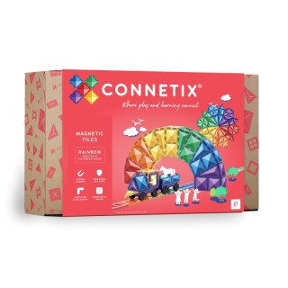 Connetix Magnetic Tiles Rainbow Mega Pack, 212 Pieces