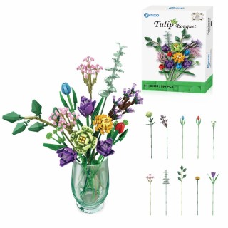 Contixo BK05 Tulip Bouquet Floral Collection Building Block Set
