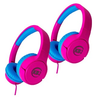 Contixo KB2 Premium Kids Headphones, Pink, Pack of 2