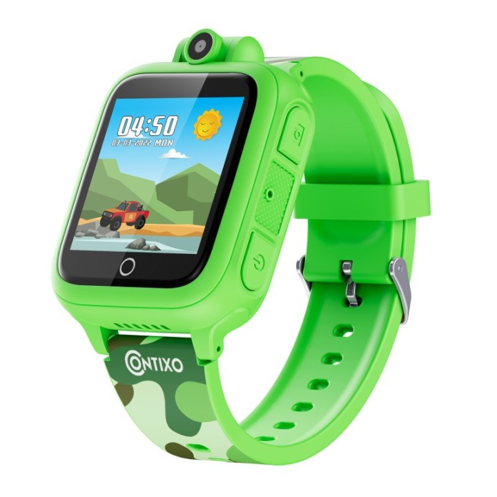 Contixo KW1 Smart Watch for Kids with Educational Games, HD Touch Screen, Camera, and MP3 Music Player, Green