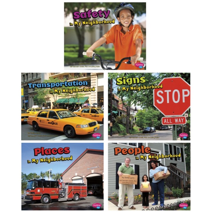 Capstone Publishing My Neighborhood Book Set, Set of 5